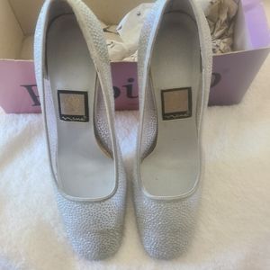 Nina Ladies Silver Glitter Shoes